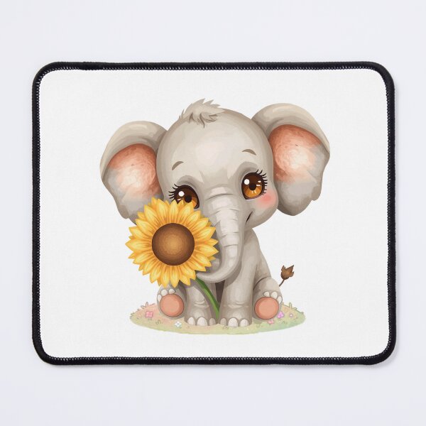Item preview, A Cute baby elephant - Golden Pastel Color designed and sold by DigitfanStudio.