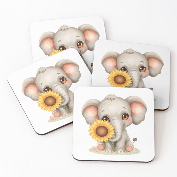 Item preview, A Cute baby elephant - Golden  Pastel Color designed and sold by DigitfanStudio.