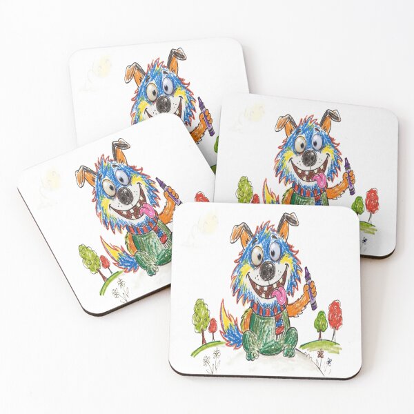 Item preview, Funny Crayon Wolf Kid's Drawing | Cute Naive Art Print designed and sold by Nakrisa.