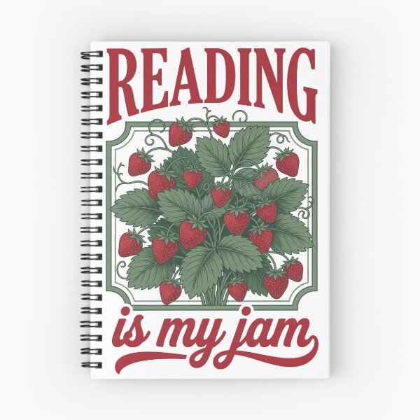 Item preview, Reading is my Jam - Strawberry Jam designed and sold by SpineTingleCo.