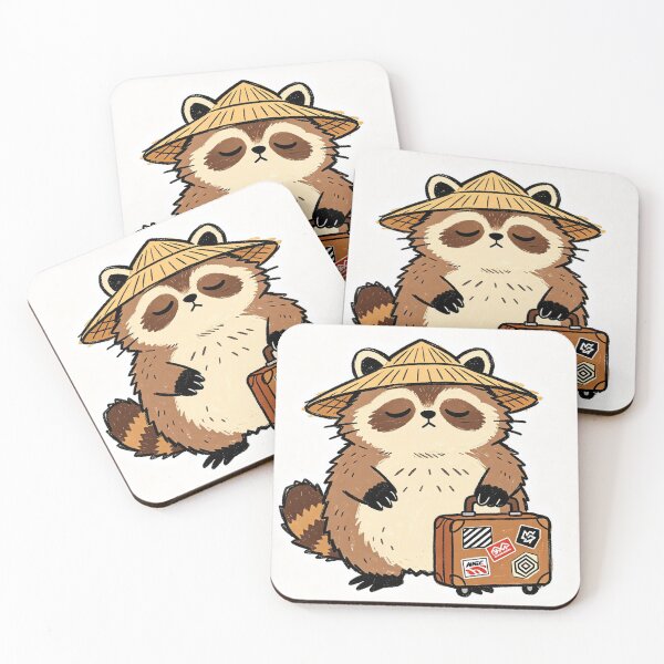 Item preview, a sleepy Japanese tanuki designed and sold by andalaimaging.
