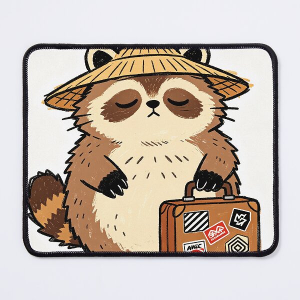 Item preview, a sleepy Japanese tanuki designed and sold by andalaimaging.