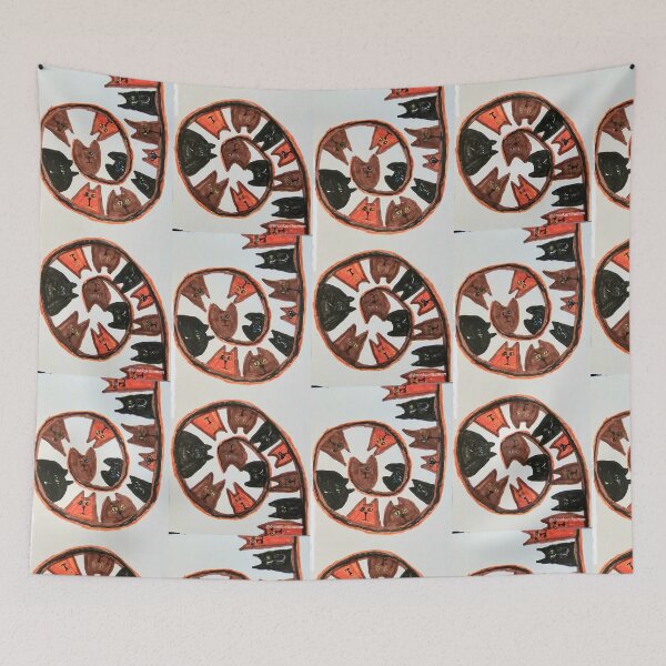Item preview, Feline Fibonacci Fiddlehead Spirals designed and sold by DancingCreek.