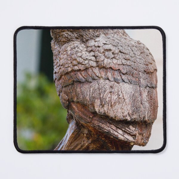 Item preview, Carved Wooden Owl Sculpture Bust With Detailed Feathers and Rustic Outdoor Decorative Art designed and sold by Nmallia.