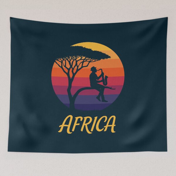 Item preview, Soulful Sax Player | Africa Retro Sunset designed and sold by MammothArt.