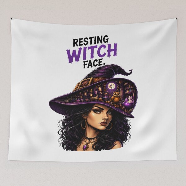 Item preview, Halloween Witch Shirt | Resting Witch Face | Magical Witch Hat Halloween Graphic Tee designed and sold by Limitless expressions - wear your mindset .