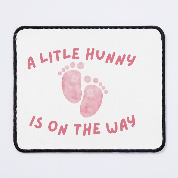 Item preview, A Little Hunny Is On The Way Cute Pink Baby Feet designed and sold by PrintMomCL.