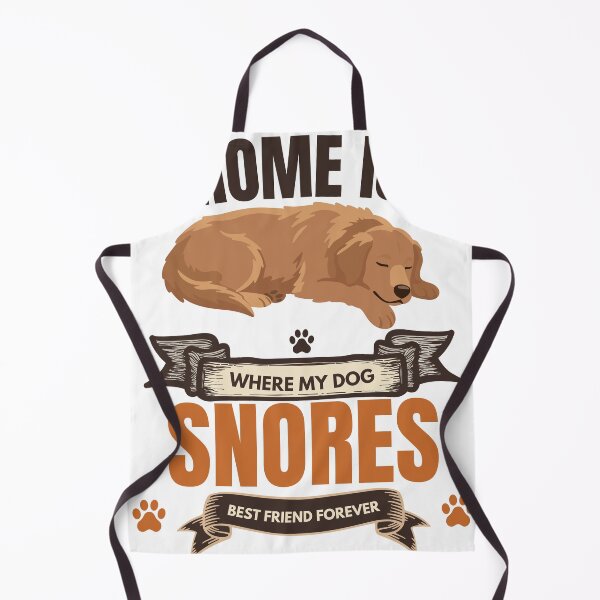 Item preview, Home Is Where My Dog Snores Funny Golden Retriever Vintage T-Shirt designed and sold by Uvclick.