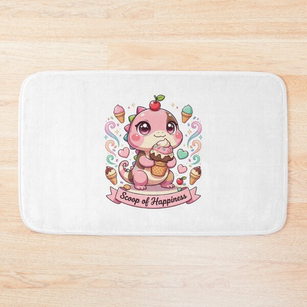Item preview, Scoop of Happiness Kawaii Baby Dinosaur Ice Cream T-Shirt – Cute Pastel Dessert Art Gift for Dinosaur Lovers & Kawaii Fans designed and sold by GemBob Creations.