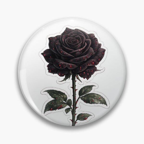 Item preview, Dark Feminine Black Rose Sticker designed and sold by PawsAndpetalstudio.