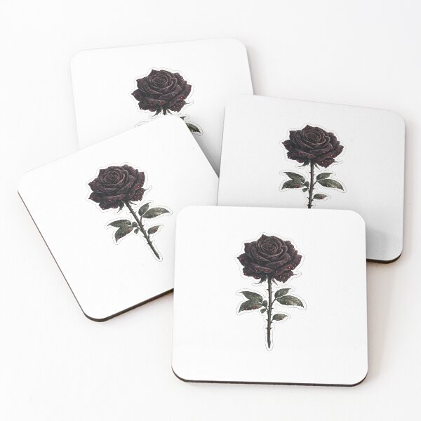 Item preview, Dark Feminine Black Rose Sticker designed and sold by PawsAndpetalstudio.