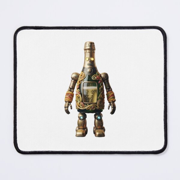 Item preview, Champagne Bottle Robot with Colorful Pasta designed and sold by Sem_Bregs.