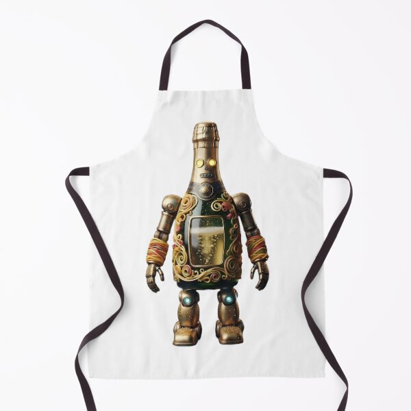 Item preview, Champagne Bottle Robot with Colorful Pasta designed and sold by Sem_Bregs.