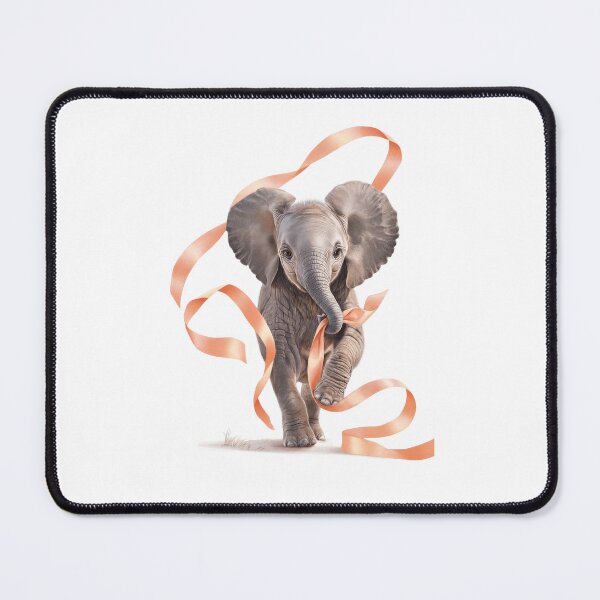 Item preview, Baby Elephant Playing with a Ribbon designed and sold by Helenaphotoart.