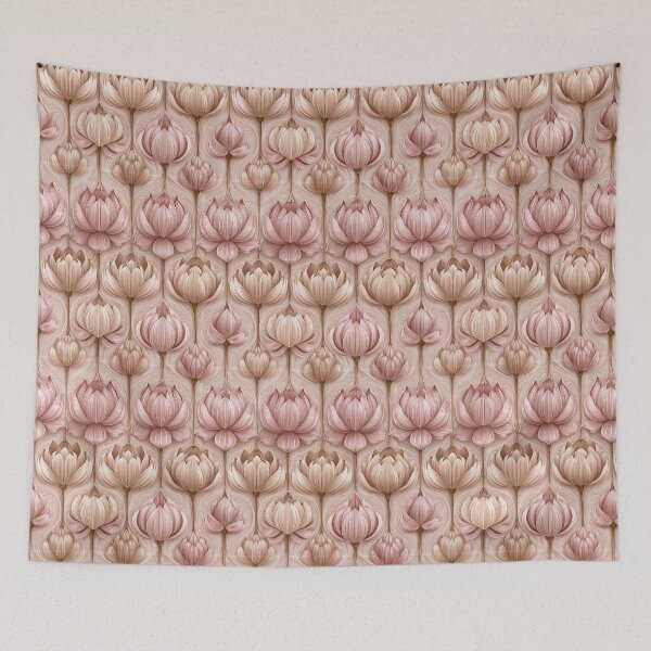 Item preview, Minimalistic Lotus Flower  - Botanical Garden Pattern - Gifts For Girls designed and sold by RoyalStarsPatts.