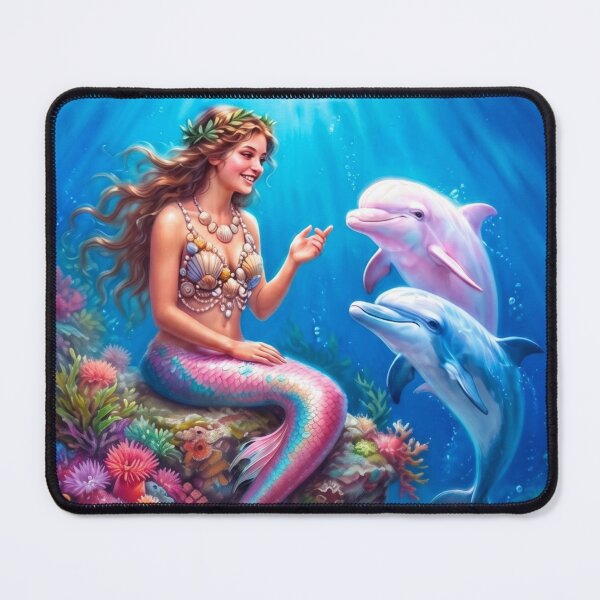 Item preview, Mermaid and Dolphin designed and sold by PP&RAINBOW SHOP.