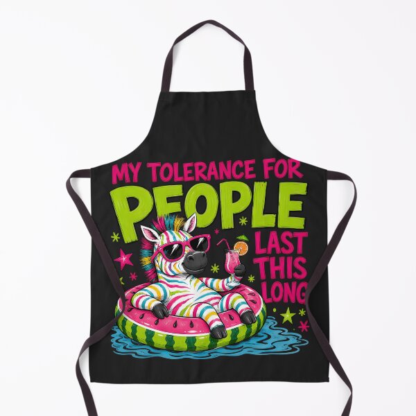 Item preview, Funny Summer Zebra - My Tolerance For People Last This Long designed and sold by legendaryskins.