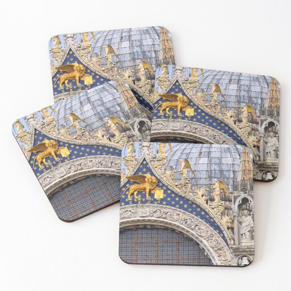 Item preview, Saint Mark Basilica dome detail, golden the Lion of St.Mark, byzantine and gothic architectures in Venice, Italy designed and sold by goceris.