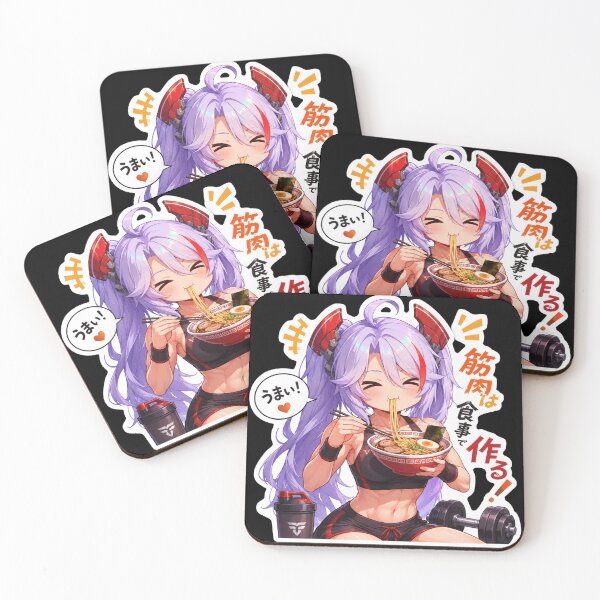 Item preview, Anime Gym Girl Eating Ramen Cute Japanese Fitness Design designed and sold by Digistore1221.