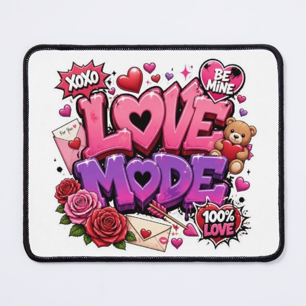 Item preview, LOVE MODE Graffiti Sticker | Cute Valentine's Day Aesthetic Vinyl Decal | Romantic Heart PNG Design designed and sold by Stylestickers55.