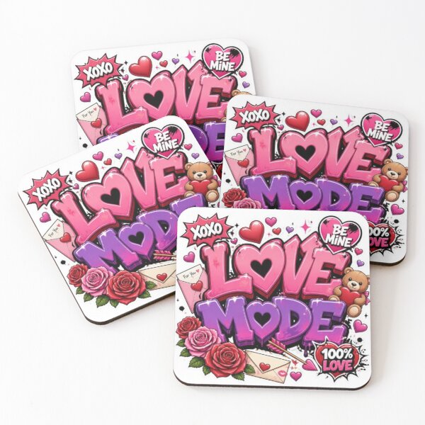 Item preview, LOVE MODE Graffiti Sticker | Cute Valentine's Day Aesthetic Vinyl Decal | Romantic Heart PNG Design designed and sold by Stylestickers55.