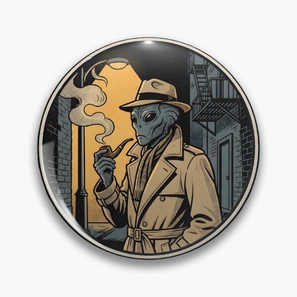 Item preview, Alien Detective Noir Mystery Retro Comic Graphic designed and sold by DuckOddity.