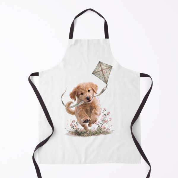 Item preview, Golden Puppy Flying a Kite designed and sold by Helenaphotoart.