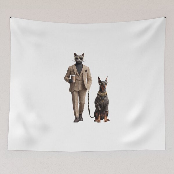 Item preview, Luxury Boss Cat – Old Money Style with Doberman designed and sold by filou designs.