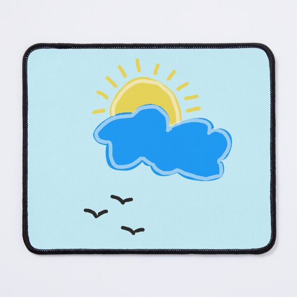 Item preview, Sunny Sky Doodle | Cute Sun, Cloud and Birds Illustration designed and sold by LittleOddStudio.