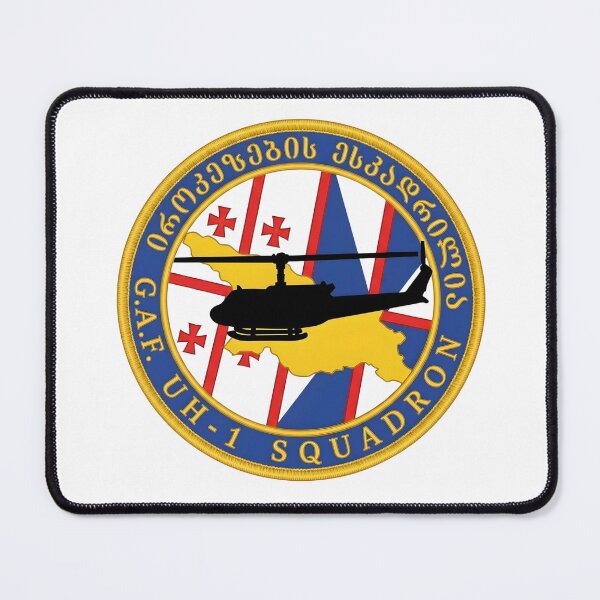 Item preview, Georgian Air Force UH-1 Iroquois Helicopter Squadron Patch designed and sold by CharlieDesings.