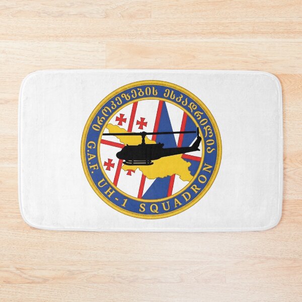 Item preview, Georgian Air Force UH-1 Iroquois Helicopter Squadron Patch designed and sold by CharlieDesings.