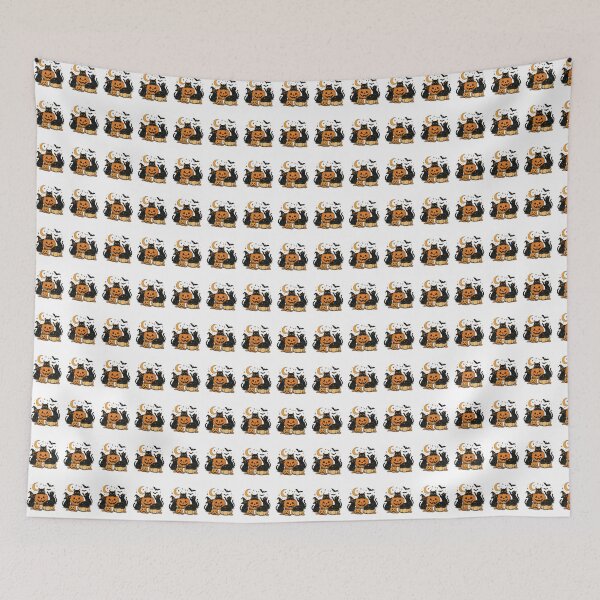Item preview, Retro Black Cats And Pumpkins Halloween Vintage Cottagecore designed and sold by Moizento.