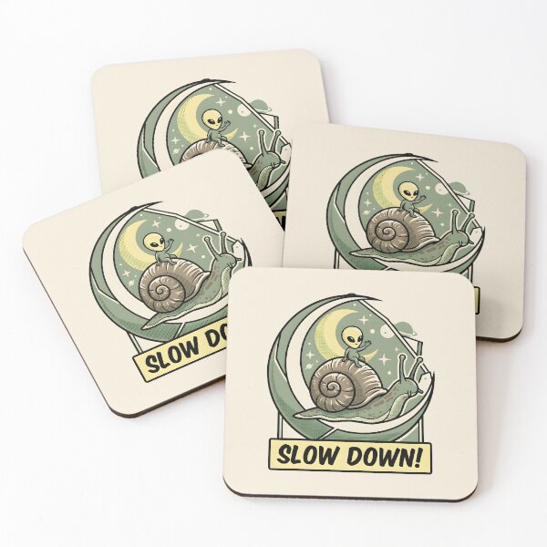 Item preview, Slow Down Cute Alien on Space Snail Retro Graphic designed and sold by DuckOddity.