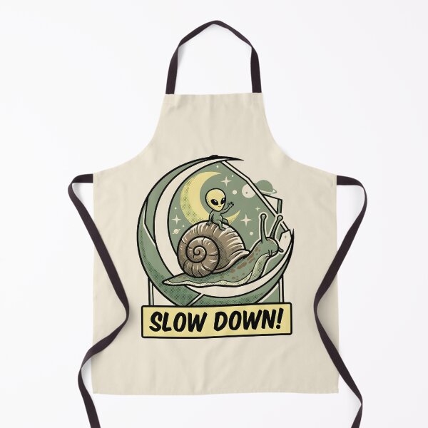 Item preview, Slow Down Cute Alien on Space Snail Retro Graphic designed and sold by DuckOddity.
