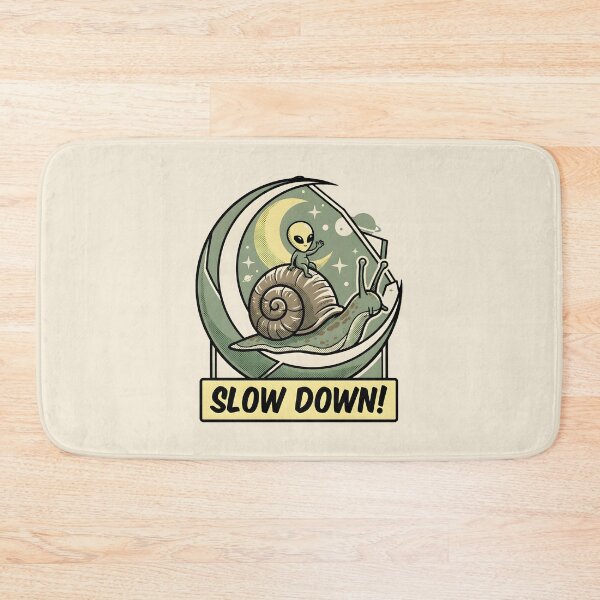 Item preview, Slow Down Cute Alien on Space Snail Retro Graphic designed and sold by DuckOddity.