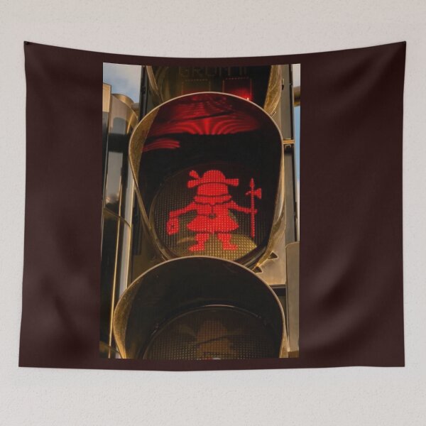 Item preview, Red Pedestrian Crossing Signal designed and sold by pasalagabriela.