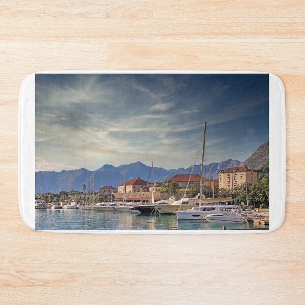 Item preview, Old town Kotor port with boats and yachts, Montenegro designed and sold by goceris.
