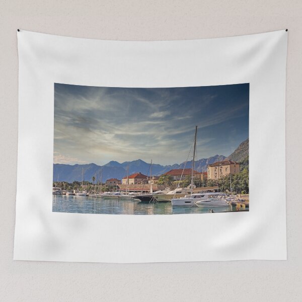 Item preview, Old town Kotor port with boats and yachts, Montenegro designed and sold by goceris.