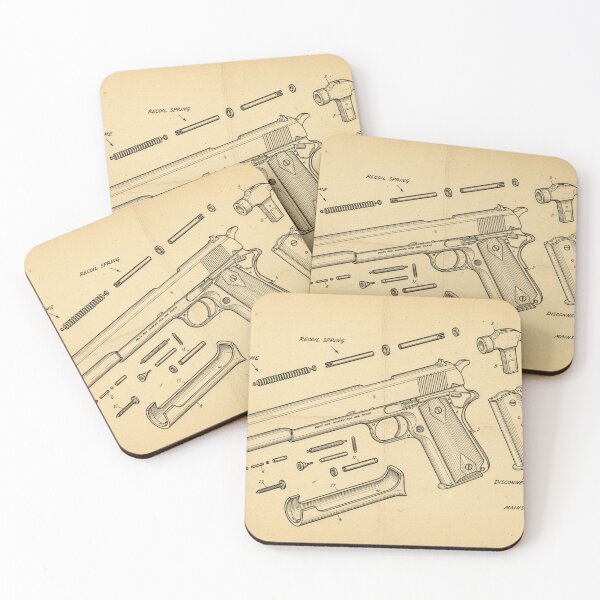 Item preview, Mechanical exploded view of a handgun designed and sold by Halbeskilo.