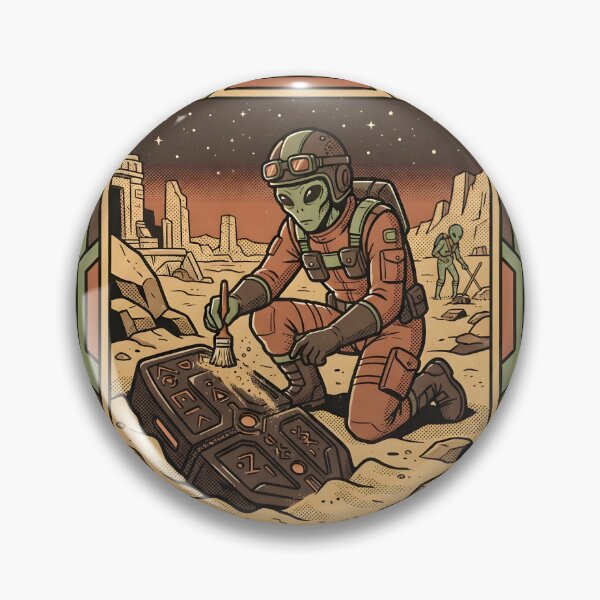 Item preview, Alien Archaeologist Uncover Past Retro History Graphicalien archaeologist designed and sold by DuckOddity.