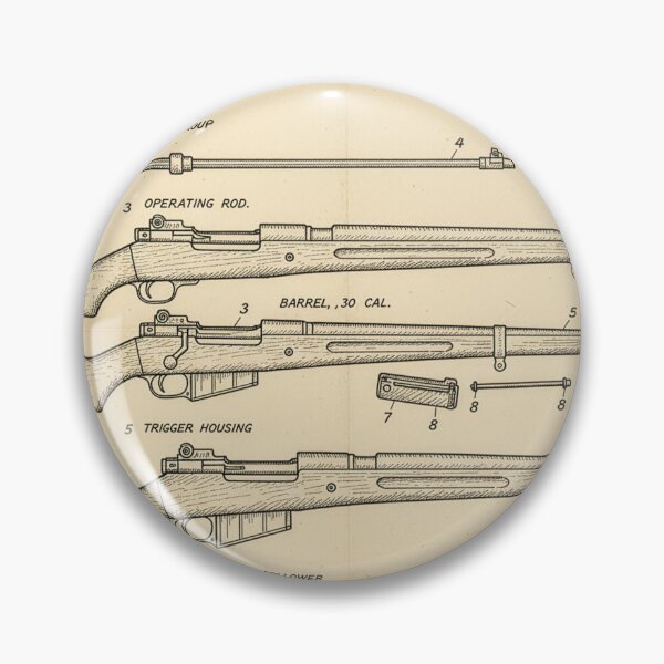 Item preview, M1 Garand – Technical exploded view designed and sold by Halbeskilo.