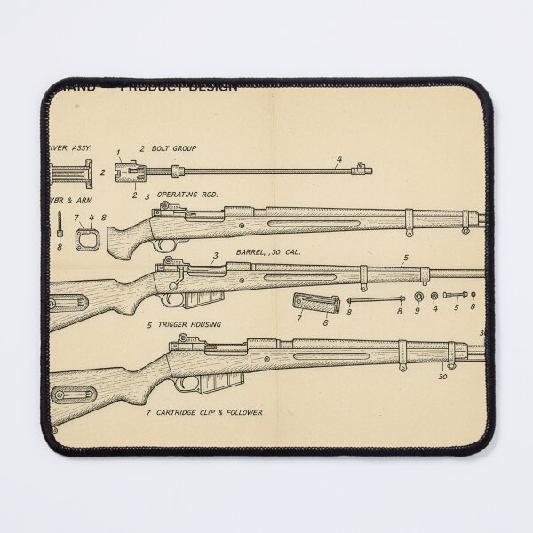 Item preview, M1 Garand – Technical exploded view designed and sold by Halbeskilo.
