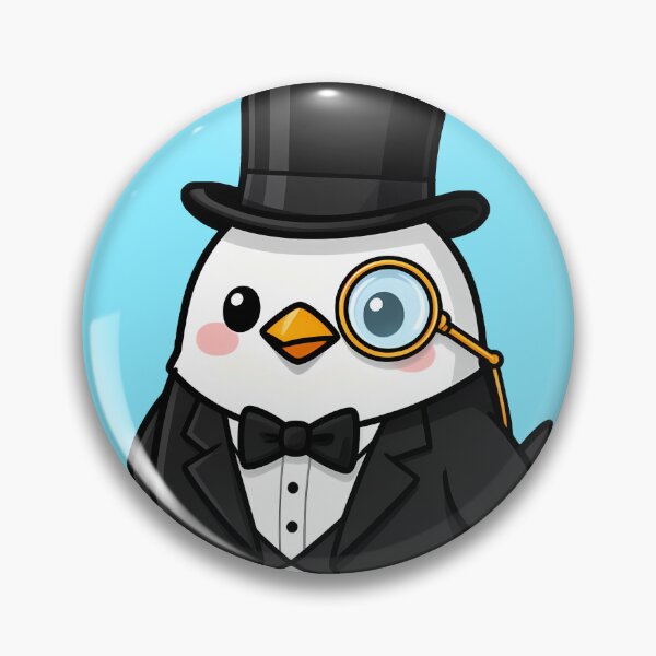 Item preview, Bird With Top Hat, Dapper Bird Lover Gift designed and sold by WrenAndWhimsy.