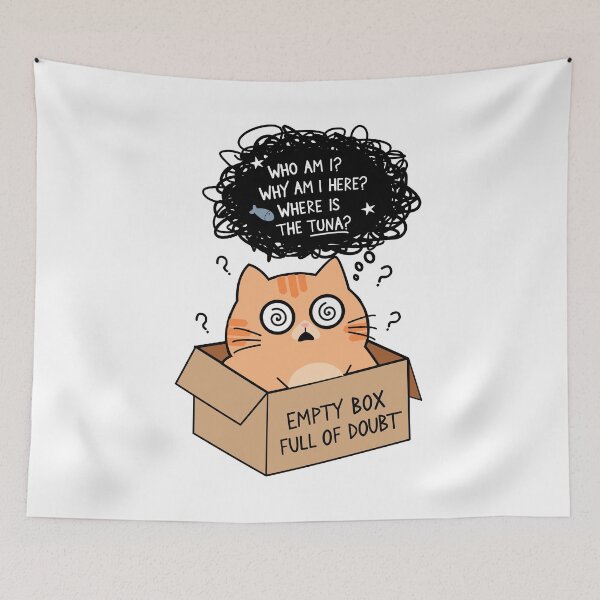 Item preview, Empty Box Full of Doubt - Confused Cat designed and sold by Randomnessy.