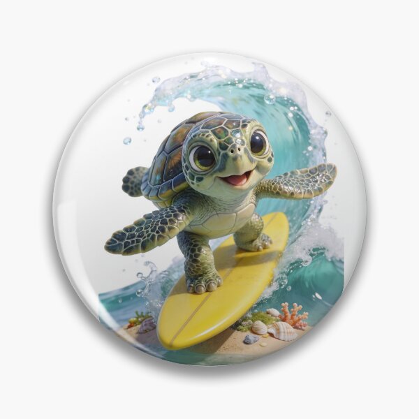 Item preview, Happy Turtle Riding a Big Wave designed and sold by Helenaphotoart.