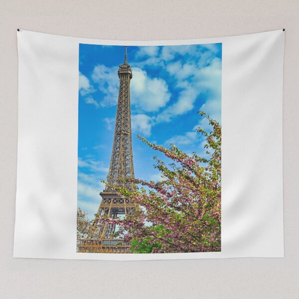 Item preview, Eiffel tower and cherry blossoms tree,april in Paris, springtime designed and sold by goceris.