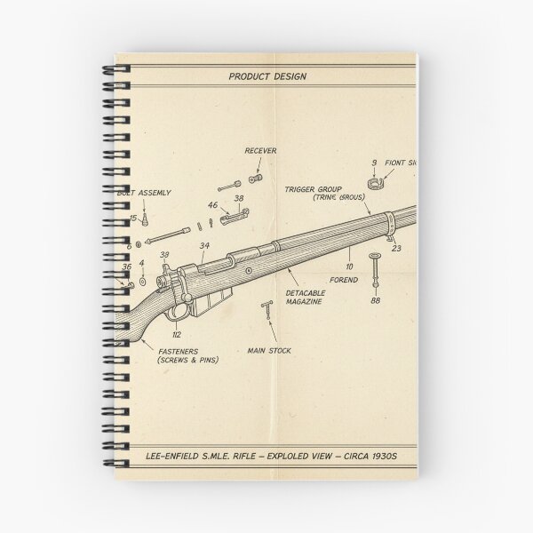 Item preview, Lee-Enfield S.M.L.E. – Technical Exploded View designed and sold by Halbeskilo.