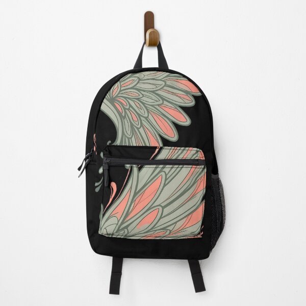 Item preview, Fallen Wings, Coral and Sage Illustrated Wings designed and sold by WrenAndWhimsy.