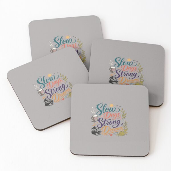 Item preview, Slow Days Strong Dreams | Inspirational Minimalist Typography Design designed and sold by Amsafjol.