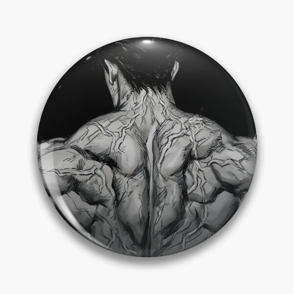 Item preview, Monochrome Muscular Anime Warrior Back View Illustration designed and sold by Sergii Davydenko.
